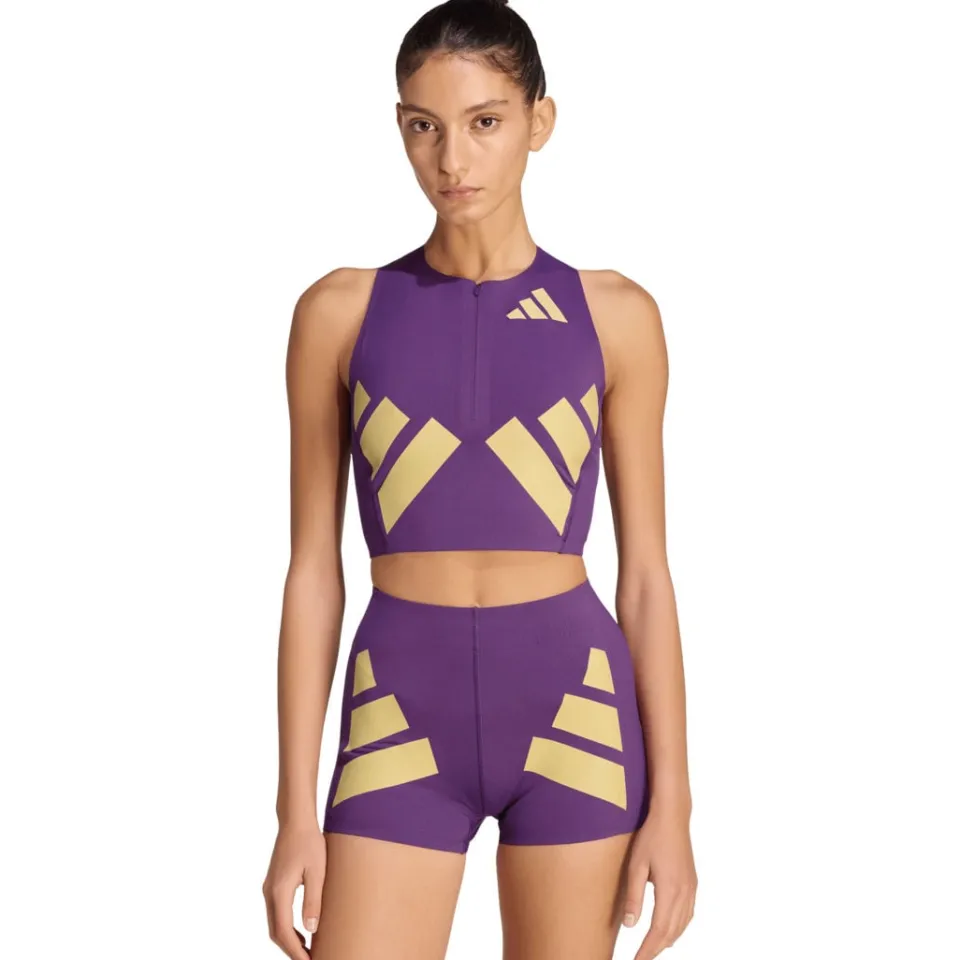 ADIZERO ROAD TO RECORDS CROP TOP LÖPARLINNE